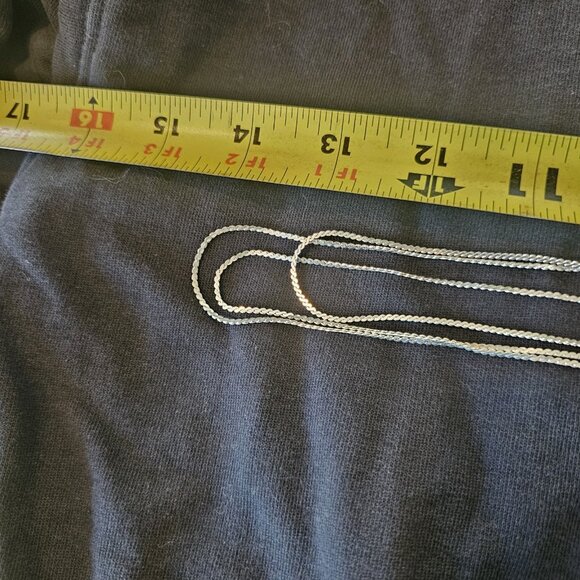 1950s VTG Trifari 3 Strand Long Serpentine Chain Necklace Silver 30" Layered 50s - Picture 9 of 10